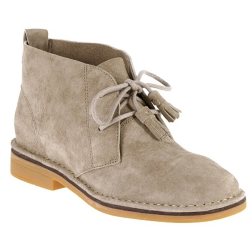 NWOT Hush Puppies Suede bootie with tassel details